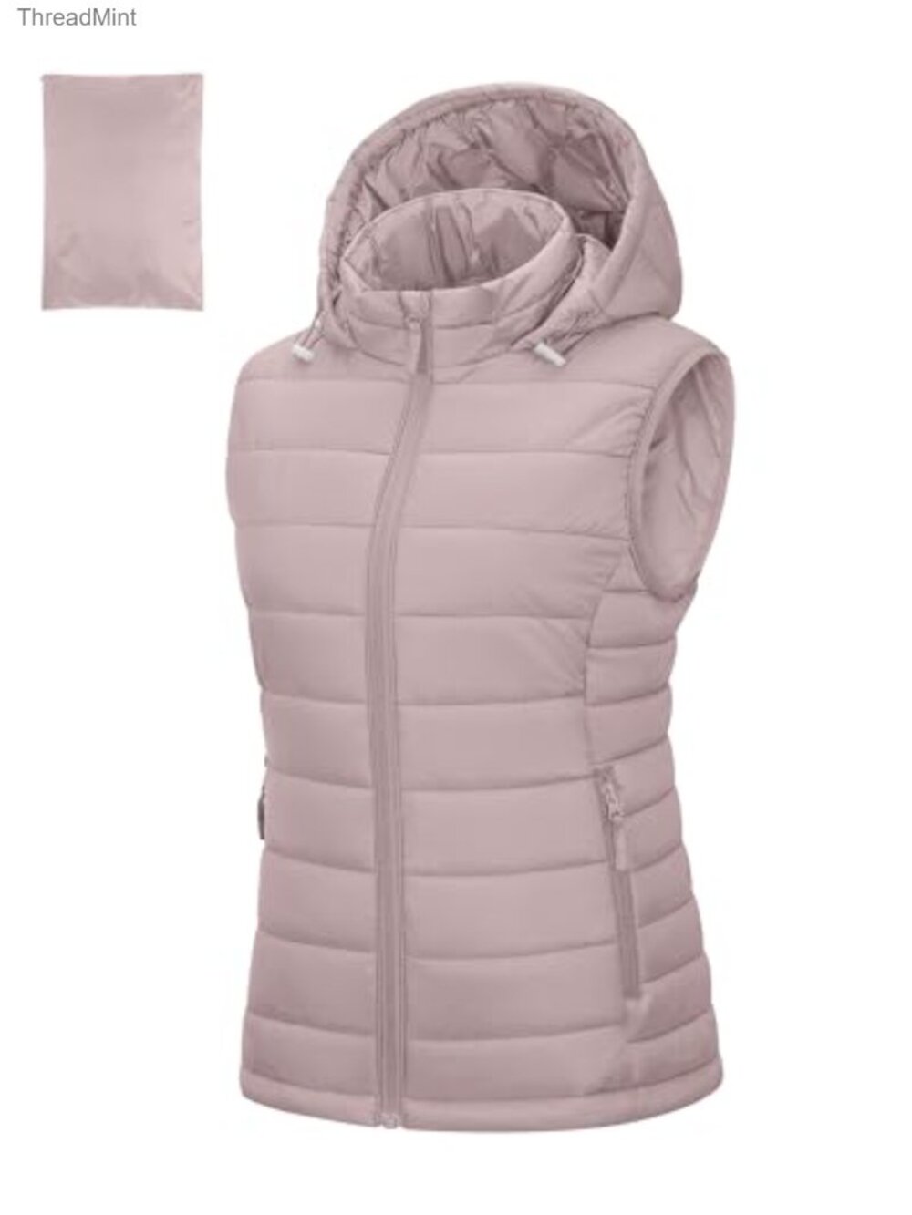Women's Lightweight Packable Hooded Puffer Vest Winter Insulated Quilted